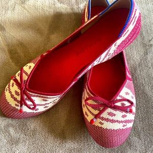 Rothy’s burgundy botanical flats size 8